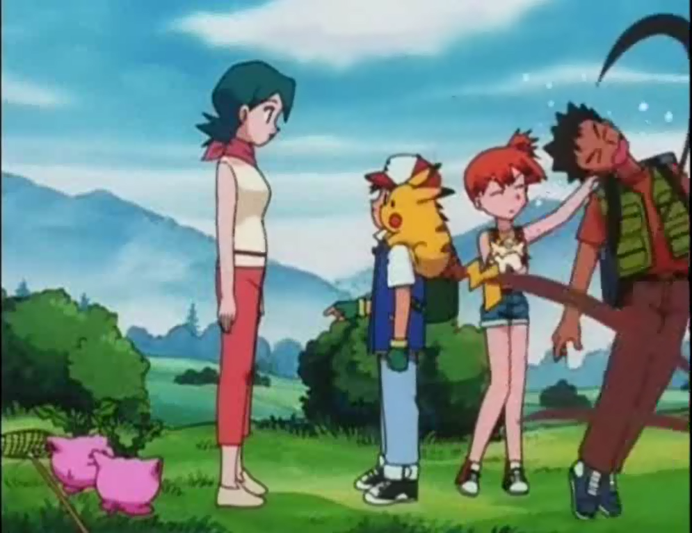Are we all ignoring the fact that Misty is the biggest ***-blocker of all anime characters?
