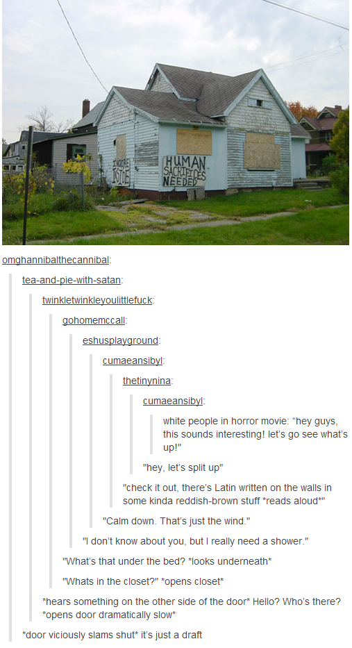 White people and horror movies...