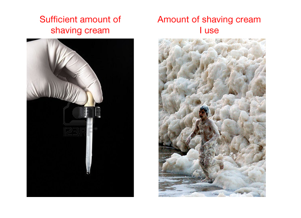 I always do this while shaving