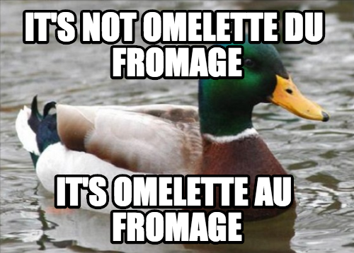 as a french speaker it pisses me off, because it doesn't mean anything
