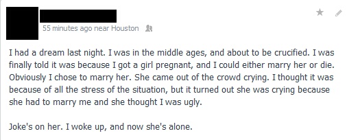 Jokes on her...