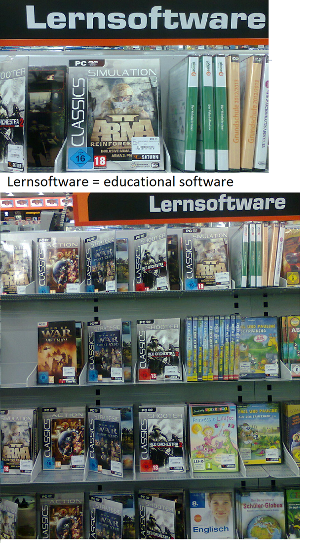 Meanwhile at a normal video game store in Germany...