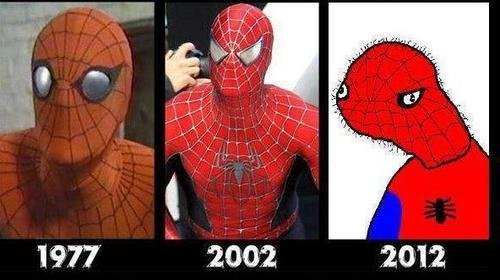 Spiderman to spodermin evolution