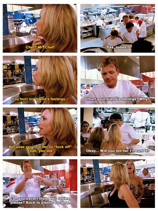 Gordon Ramsey knows how to deal with ***es