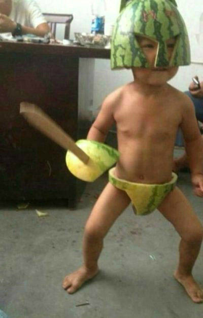 Prepare to feel the wrath of....WATERMELON BOY!
