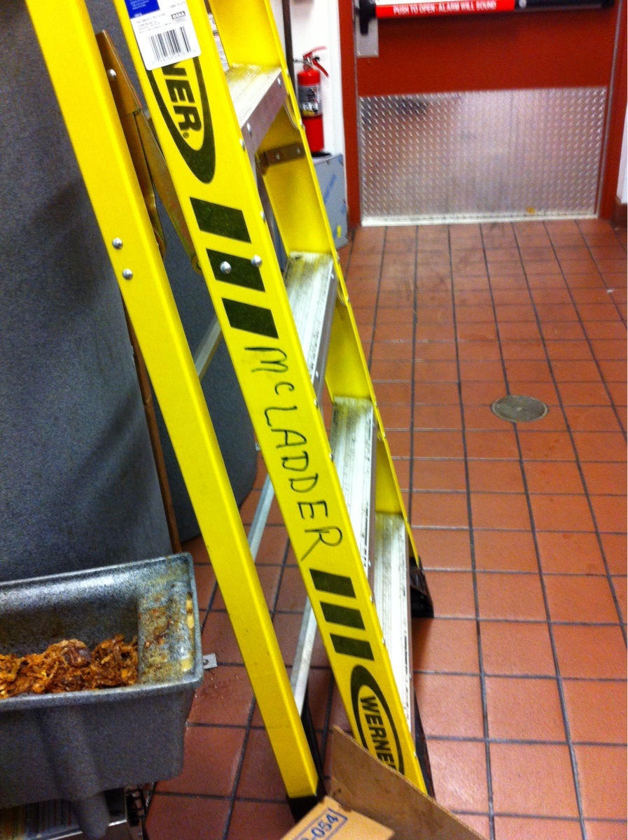 I work at a Mcdonalds. This was in the back room.