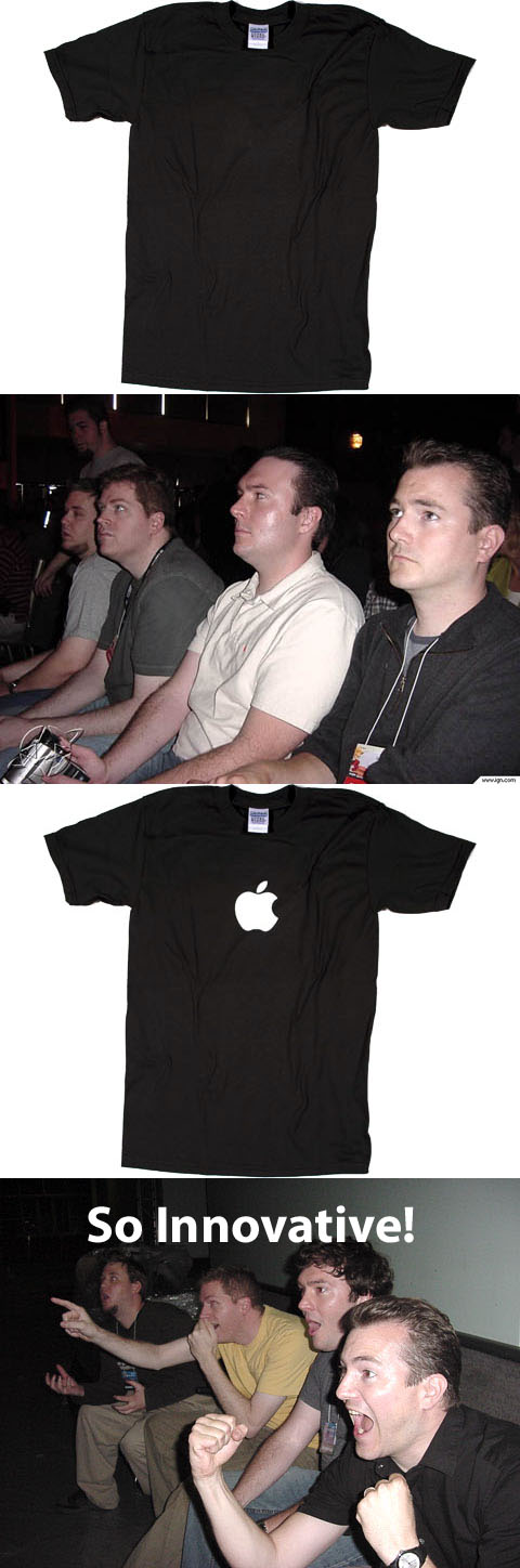 T-Shirt uses apple logo! It's super innovative!