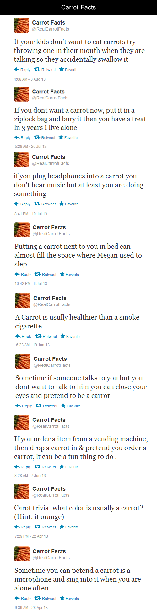 carrot facts!