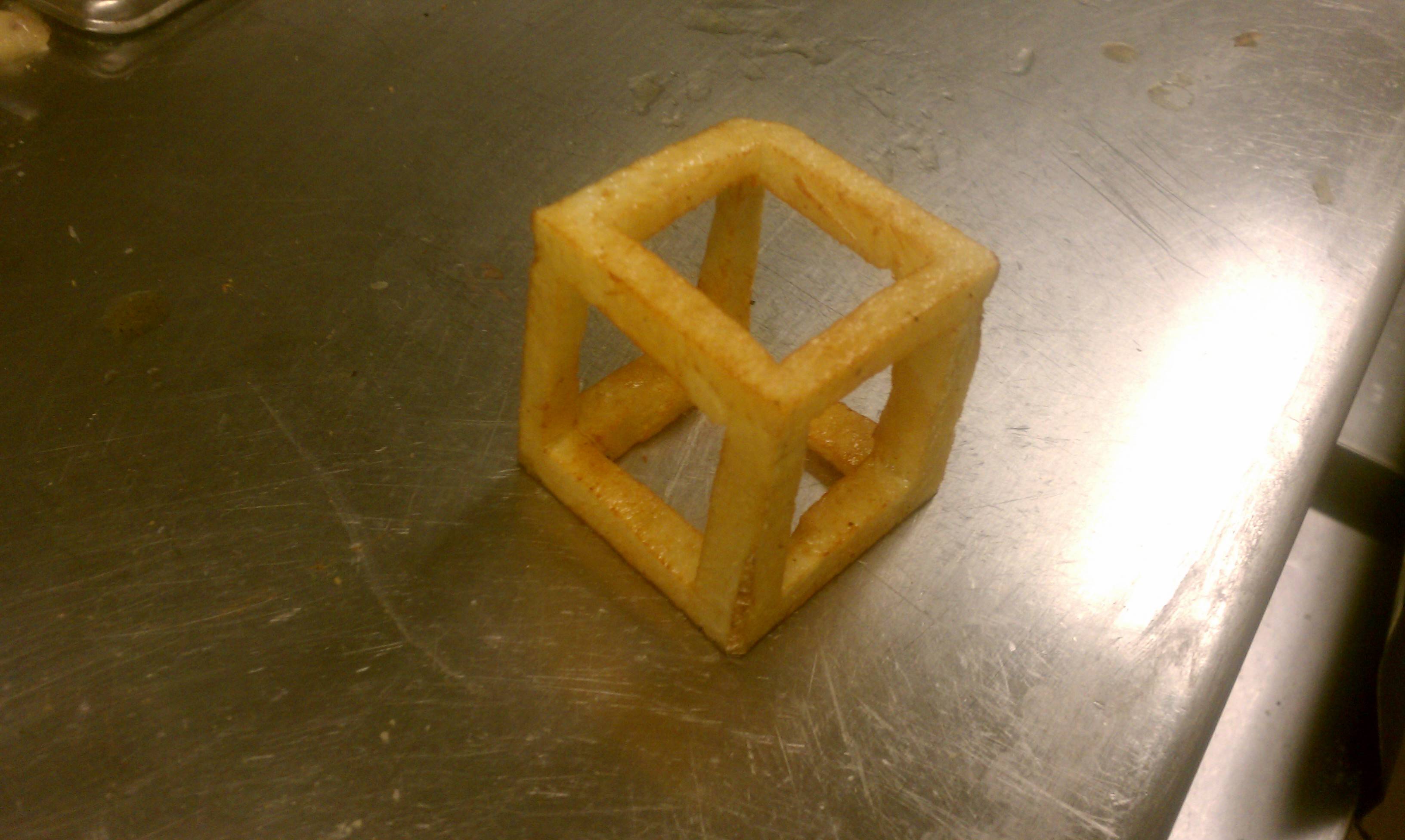 I give you the French fry cube.