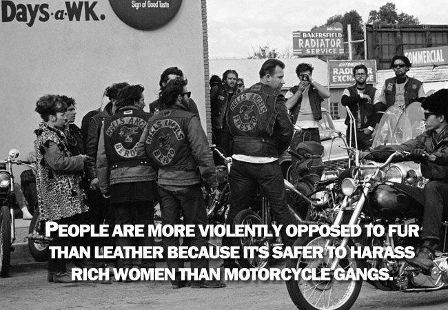 Say no to leather! bikers (dont) come at me
