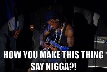 Lil Wayne playing guitar