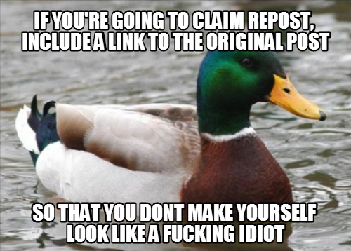 A message to the Repost Police