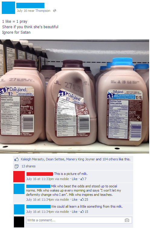 Kudos to that milk.