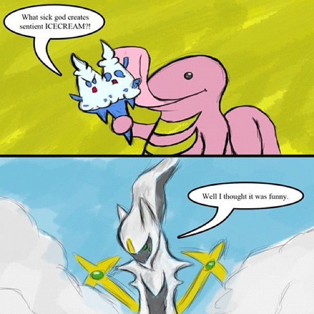 Arceus likes a good joke.