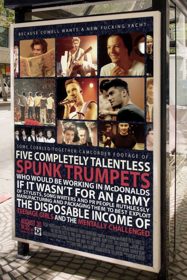 How &quot;One Direction&quot; are being advertised on the streets of Cardiff, Wales.