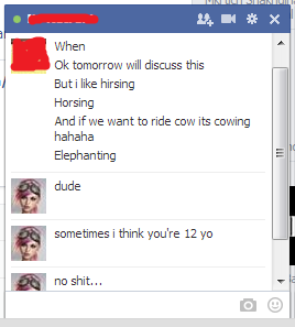 So, I've asked my 35 y.o. friend if he wanted to go riding a horse. this was his answer: