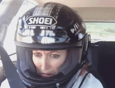 Woman's Eyes Nearly Pop Out Of Her Head During Autocross Run