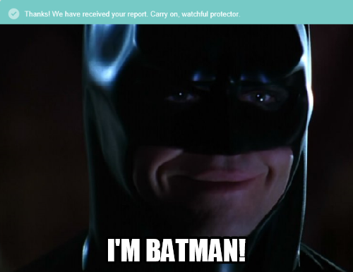 Mrw I got this for reporting a repost