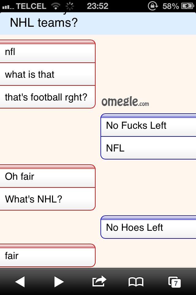 Random omegle chats 1