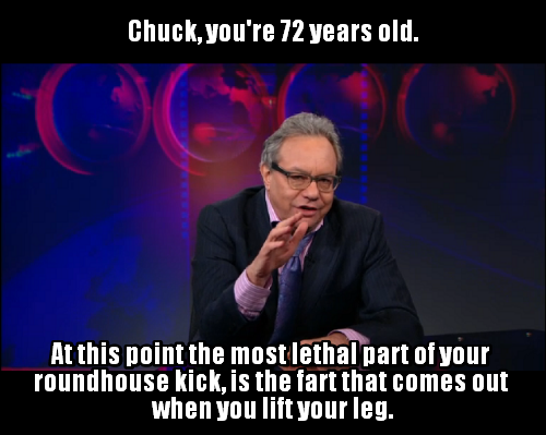 Lewis Black on Chuck Norris (on The Daily Show with Jon Stewart)