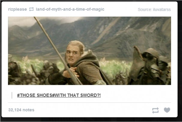 There's no time to diss people's outfits, Legolas!