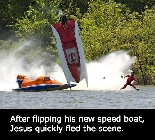 Incredible speedboat accident