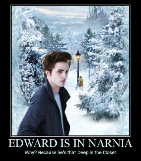 He's that far in the closet