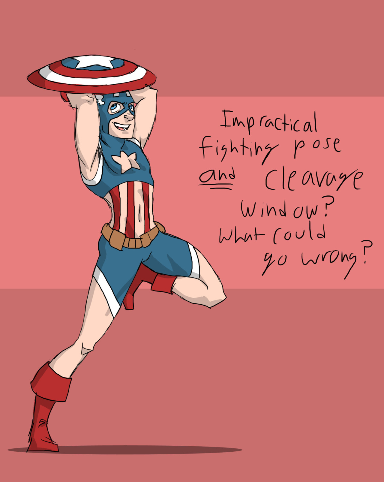 if male superheros were designed like female superheroines.