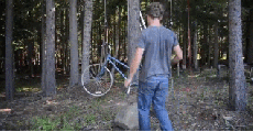 Don't mind me, just taking the bike for a spin to the treehouse