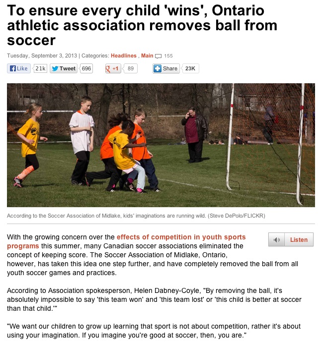 Meanwhile, in Canada (this was posted on CBC - the Canadian Broadcasting Corporation)