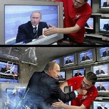 He was just Putin a lot of work cleaning that screen