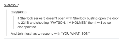 Bad Sherlock puns..