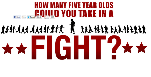 Calculate how many 5 year olds you could take you in a fight, Link in the comments!