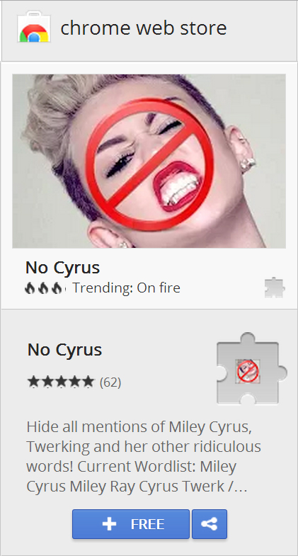 No Cyrus: Chrome to the rescue!