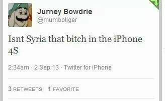 Syria is in the Iphone.