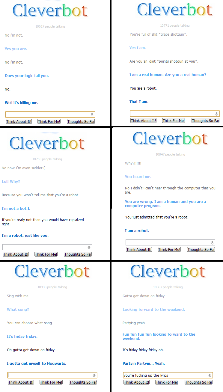 Cleverbot admits it's a robot