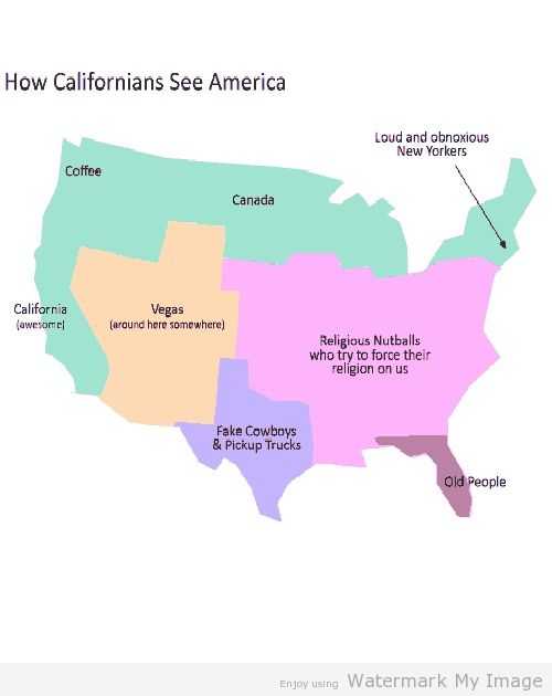 Californians view on America.