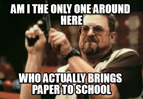 People have been constantly asking me for paper now a days