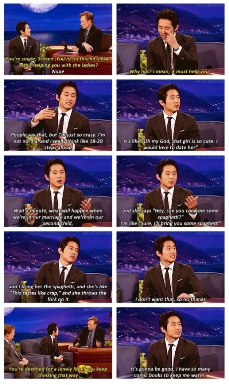 Steven Yeun (Glenn from Walking Dead) on dating