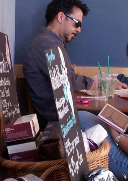 jr's twin brother at starbucks