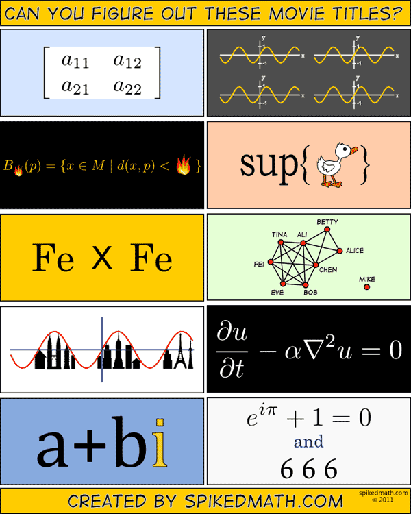 Are there any math and movie fanatics