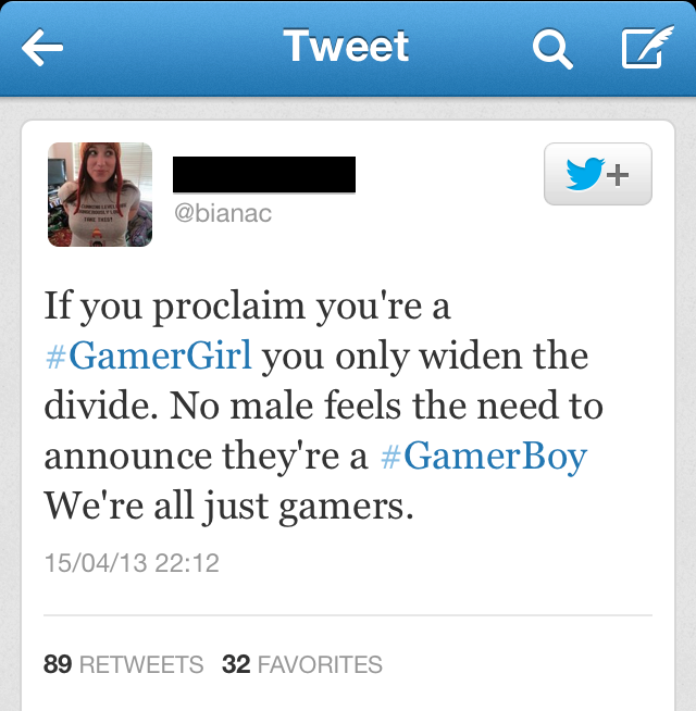 Same way with a "GamerChick"