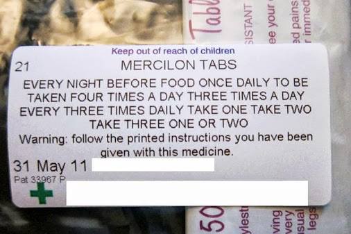 So follow directions, chronologically? Thats a lot of pills. I think..?
