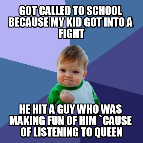 Teacher and me had a huge smile when we found out the reason of this fight