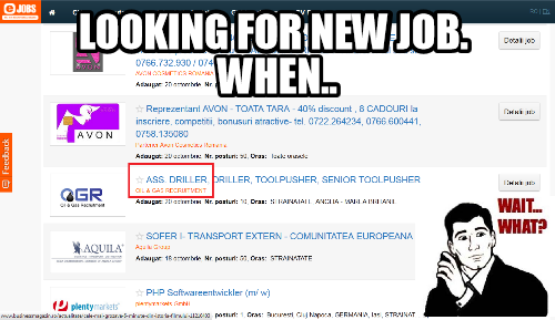 Looking for a new job, when..