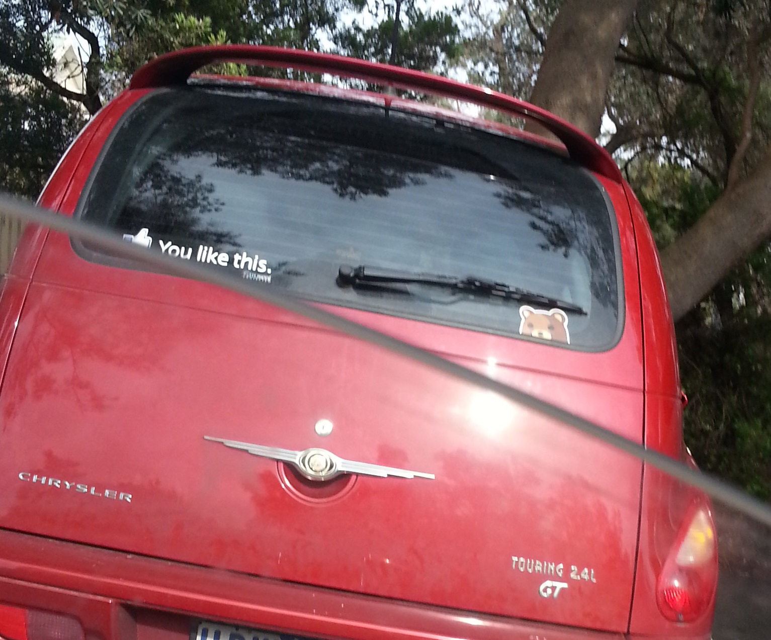 Saw this car outside a school...I should alert someone