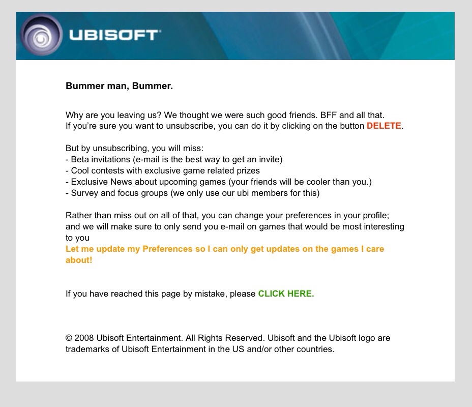 Overly attached Ubisoft