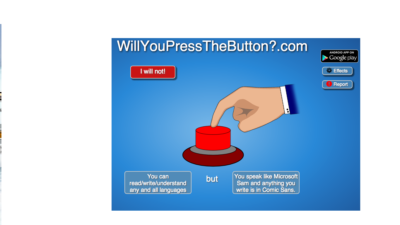 Who would press the button?