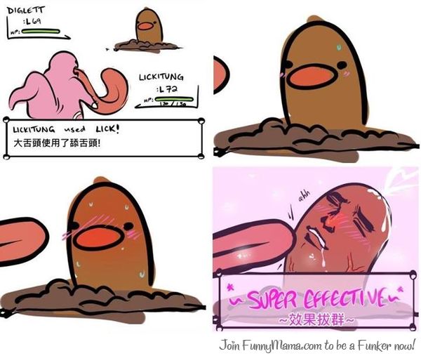 Lickitung used licked, it's super effective!