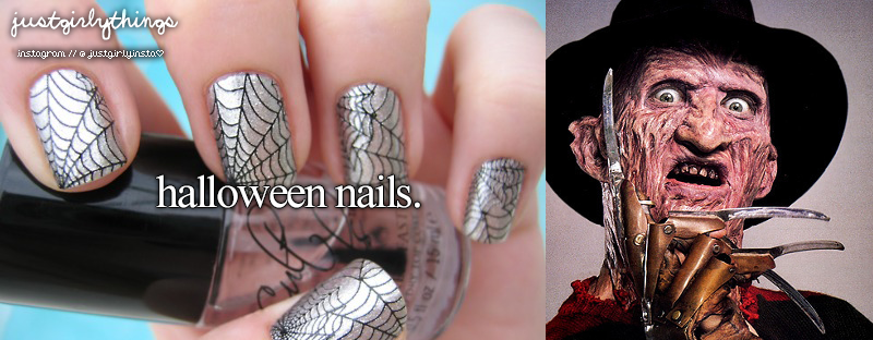 Just girly things - Halloween nails
